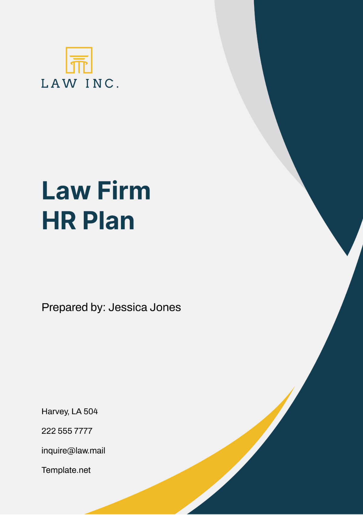 Law Firm HR Plan Template