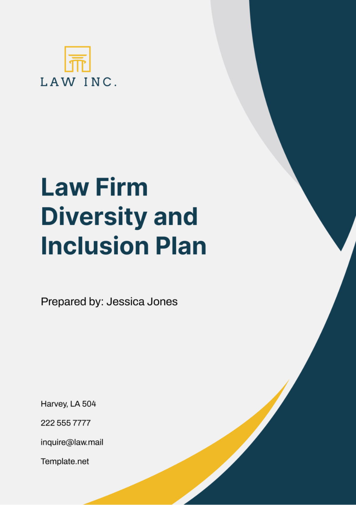 Law Firm Diversity and Inclusion Plan Template - Edit Online & Download