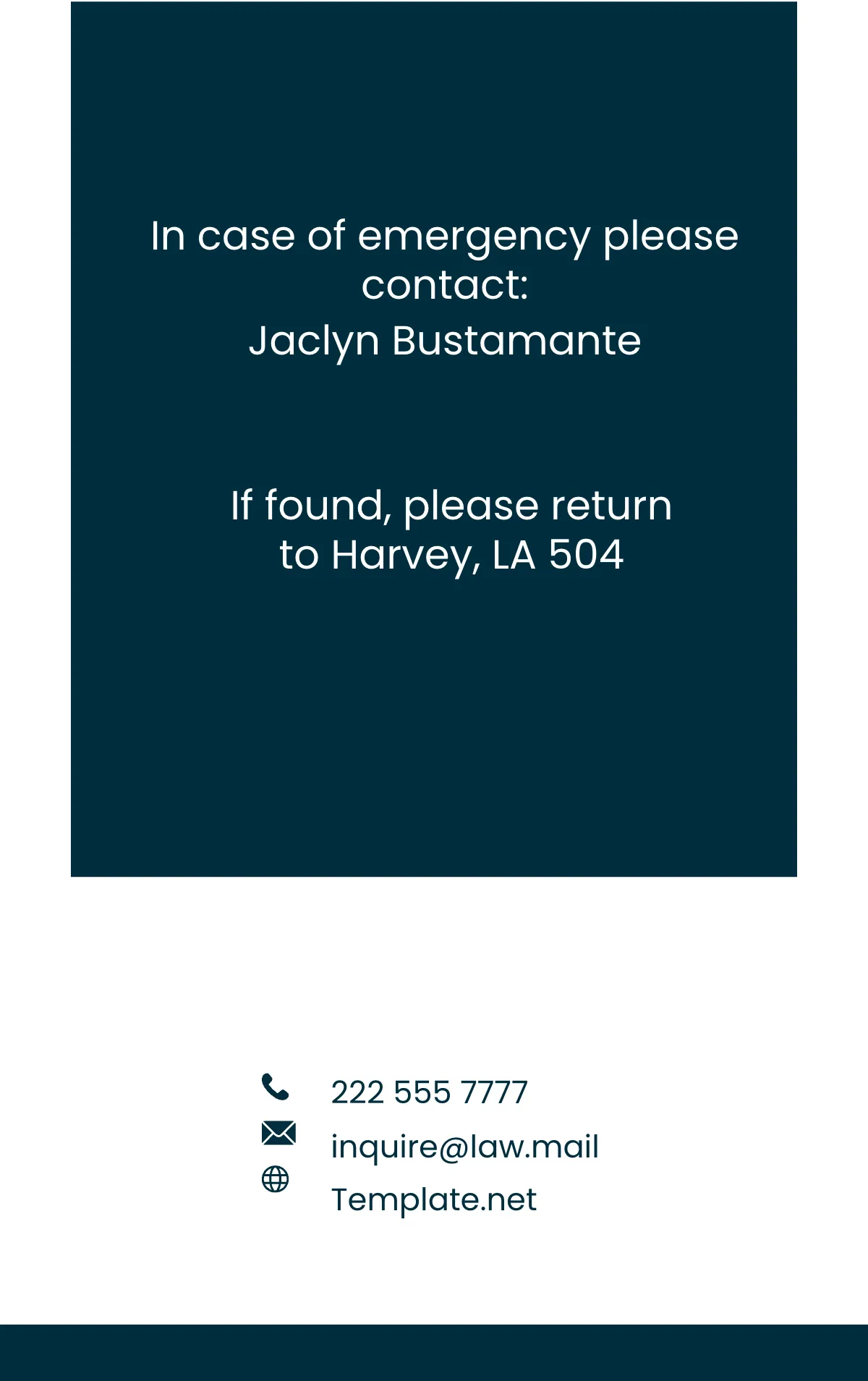 Free Law Firm Intellectual Property Attorney ID Card Template to Edit Online