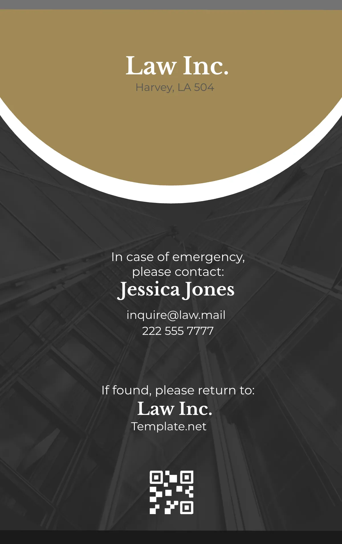 Free Law Firm Associate Attorney ID Card Template to Edit Online