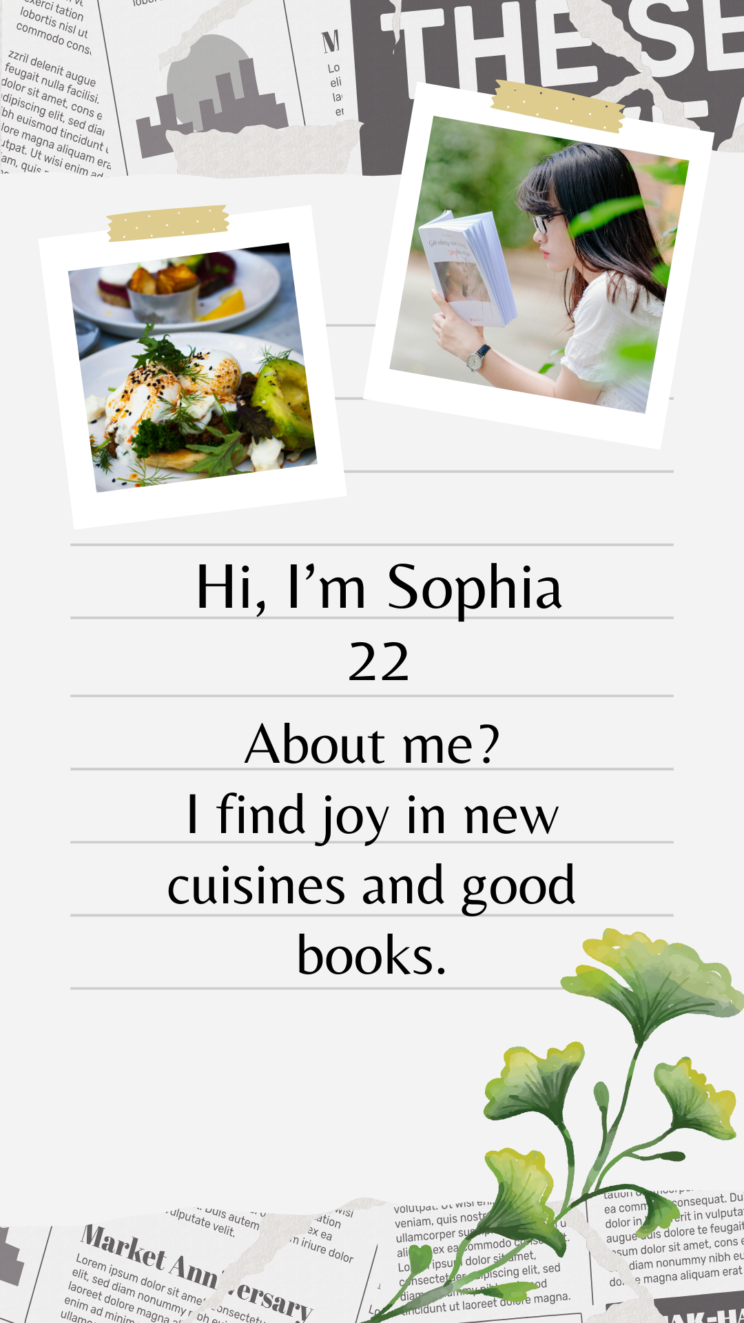 All About Me Collage Template