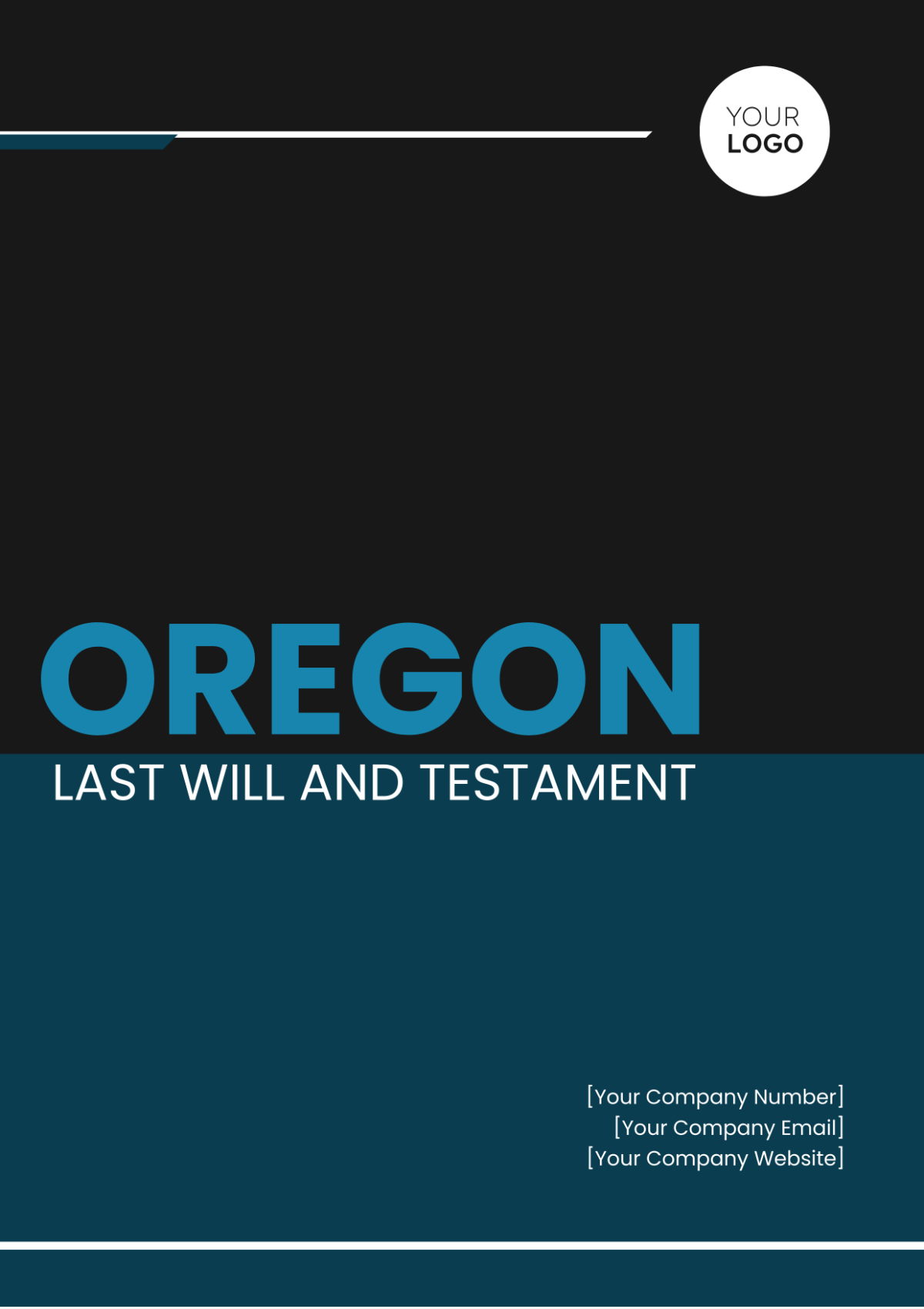 Oregon Last Will and Testament Template
