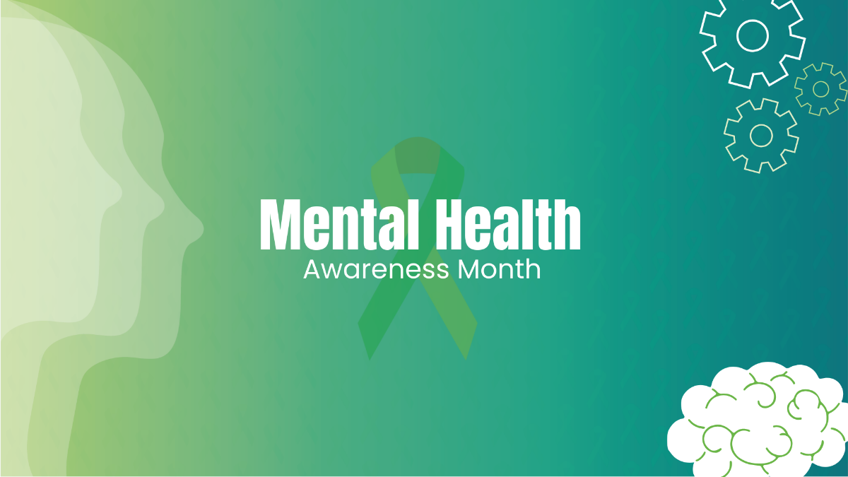 Free Mental Health Awareness Month Background Template