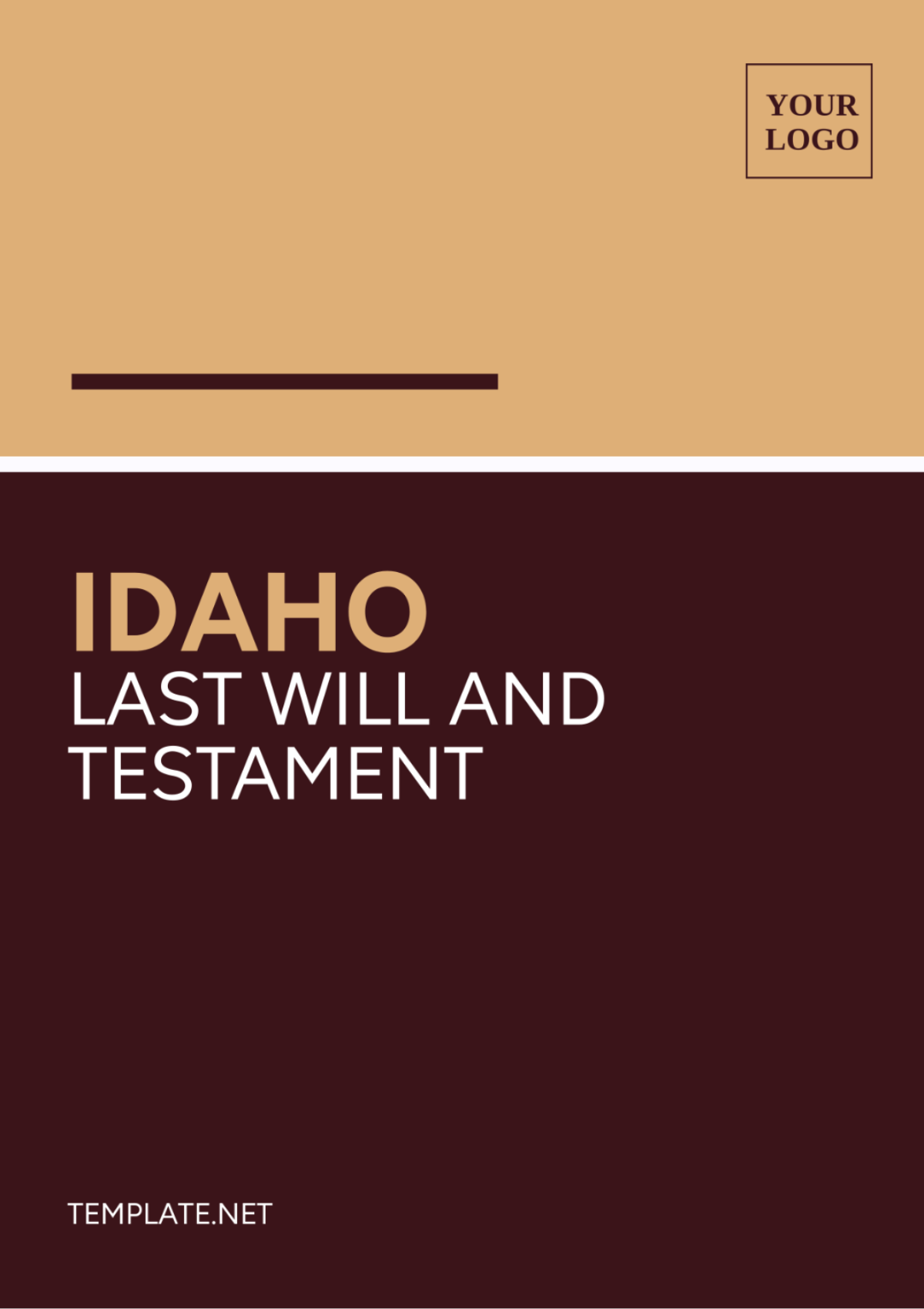 Idaho Last Will and Testament Template