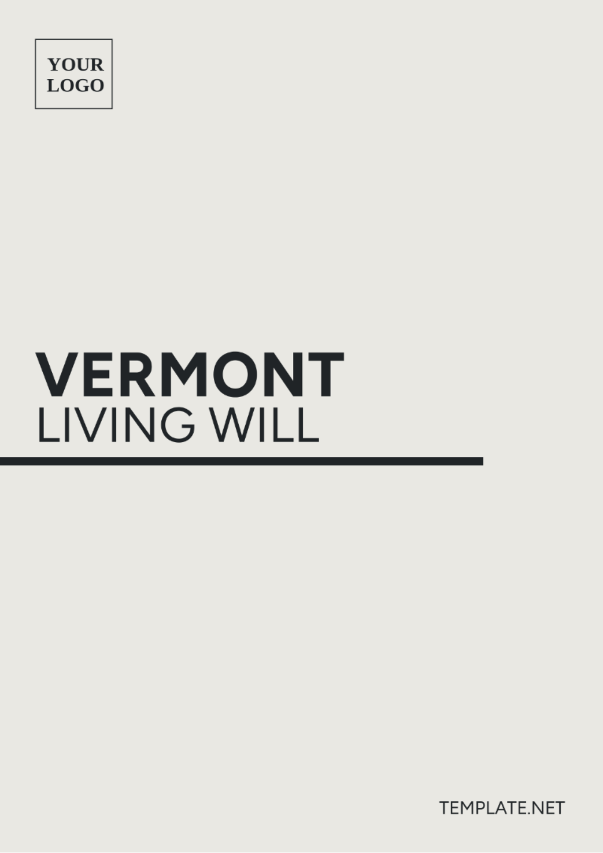 Vermont Living Will Template