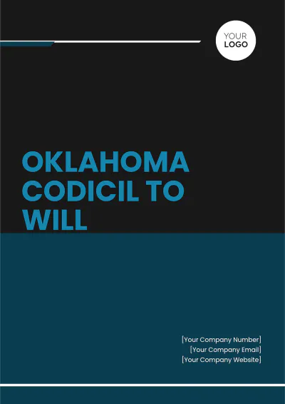 Free Oklahoma Codicil to Will Template to Edit Online
