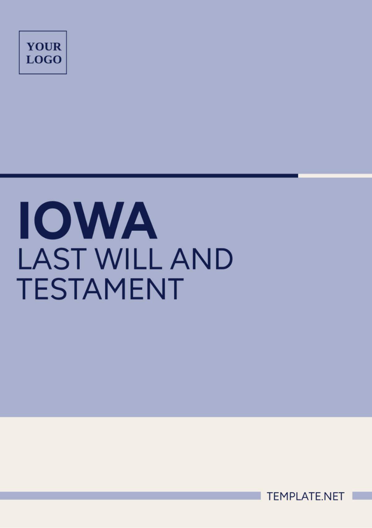 Iowa Last Will and Testament Template