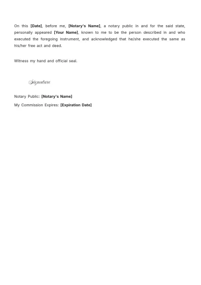 Free Washington Codicil to Will Template to Edit Online