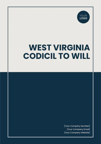 Free West Virginia Codicil to Will Template to Edit Online