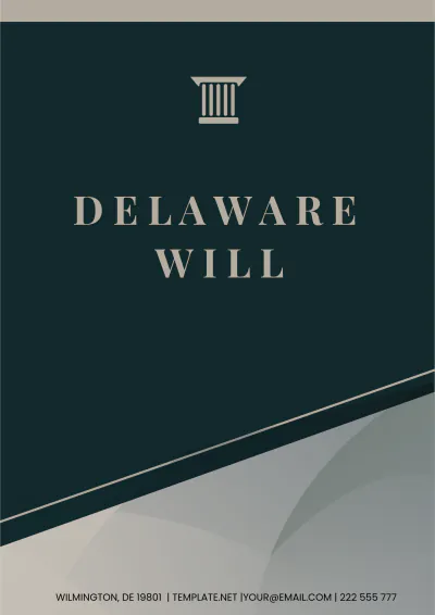 Free Delaware Will Template to Edit Online