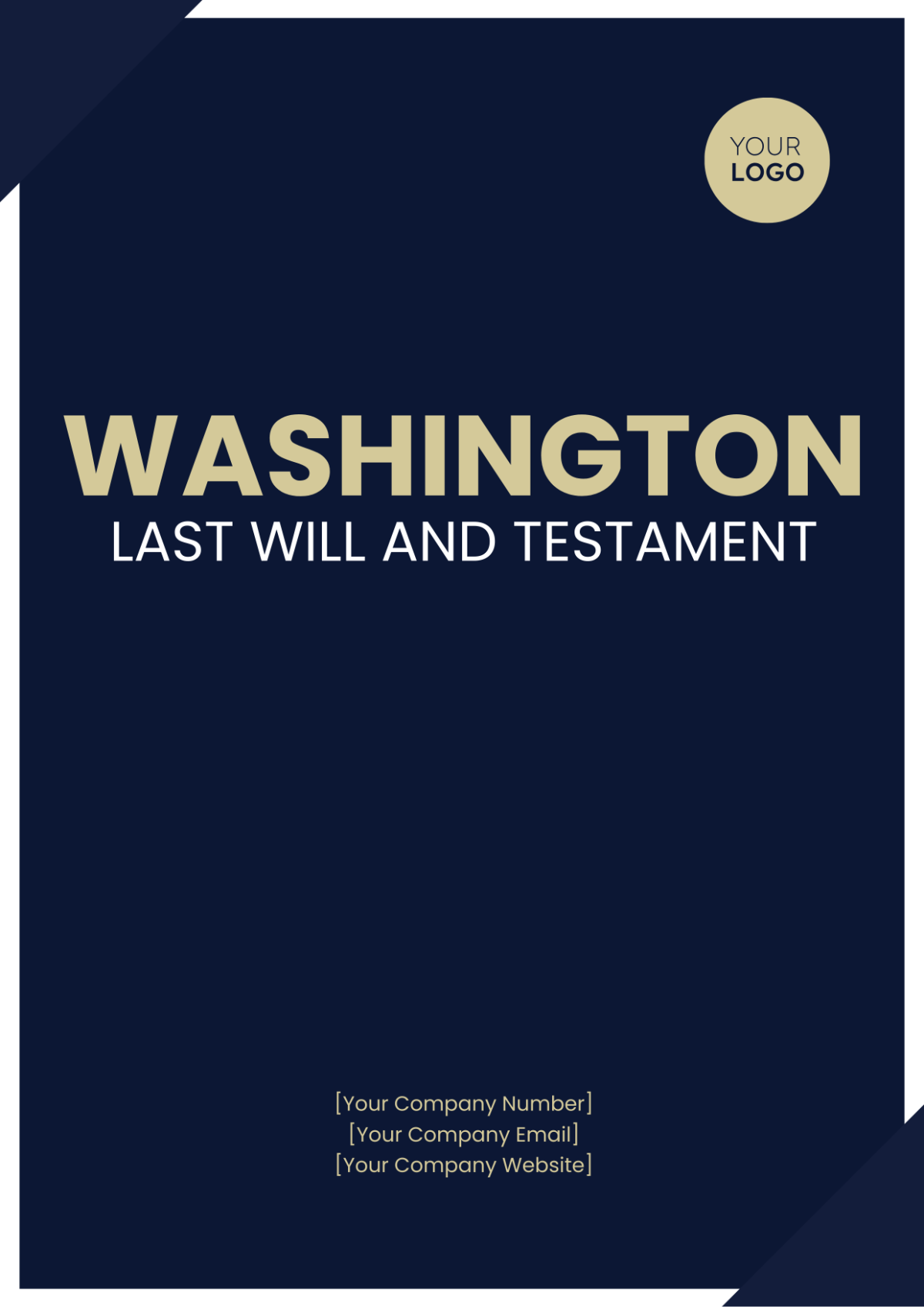 Washington Last Will and Testament Template