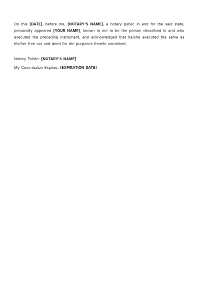 Free Texas Last Will and Testament Template to Edit Online