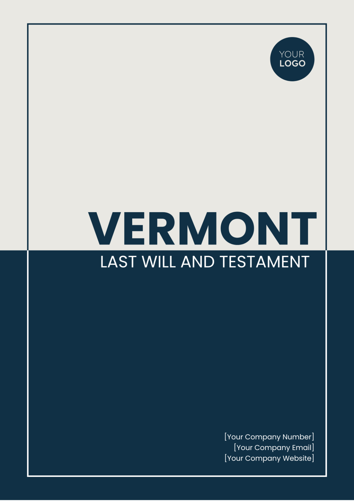 Vermont Last Will and Testament Template