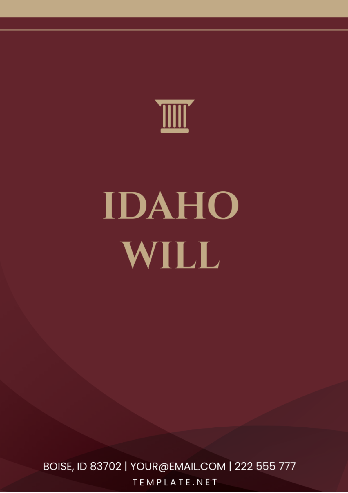 Idaho Will Template