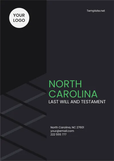 Free North Carolina Last Will and Testament Template to Edit Online