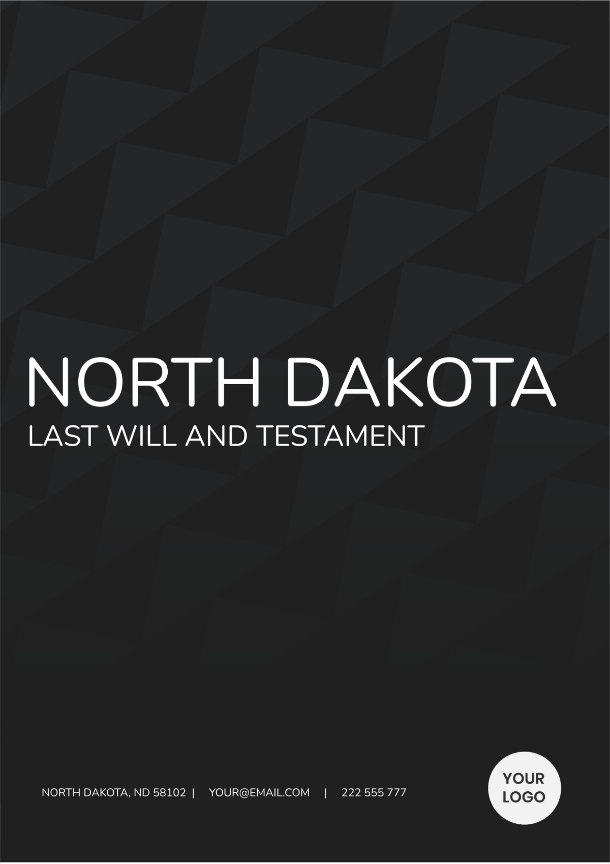 Free North Dakota Last Will and Testament Template
