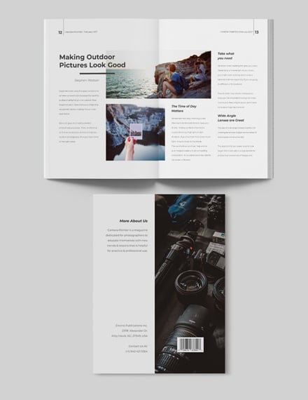 Sample Printable Photographer Magazine 