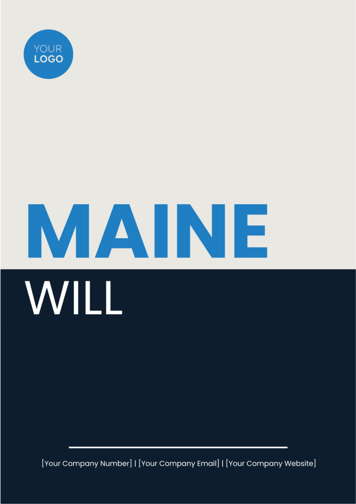 Free Maine Will Template