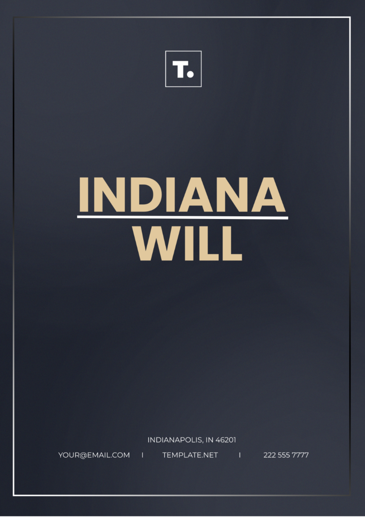 Free Indiana Will Template