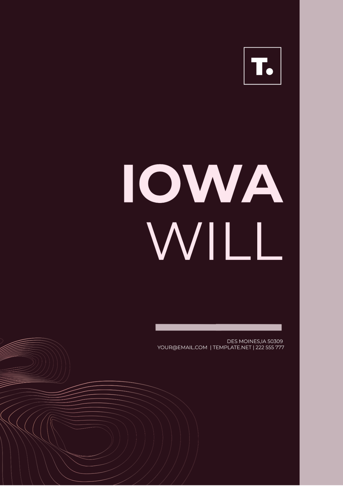 Iowa Will Template