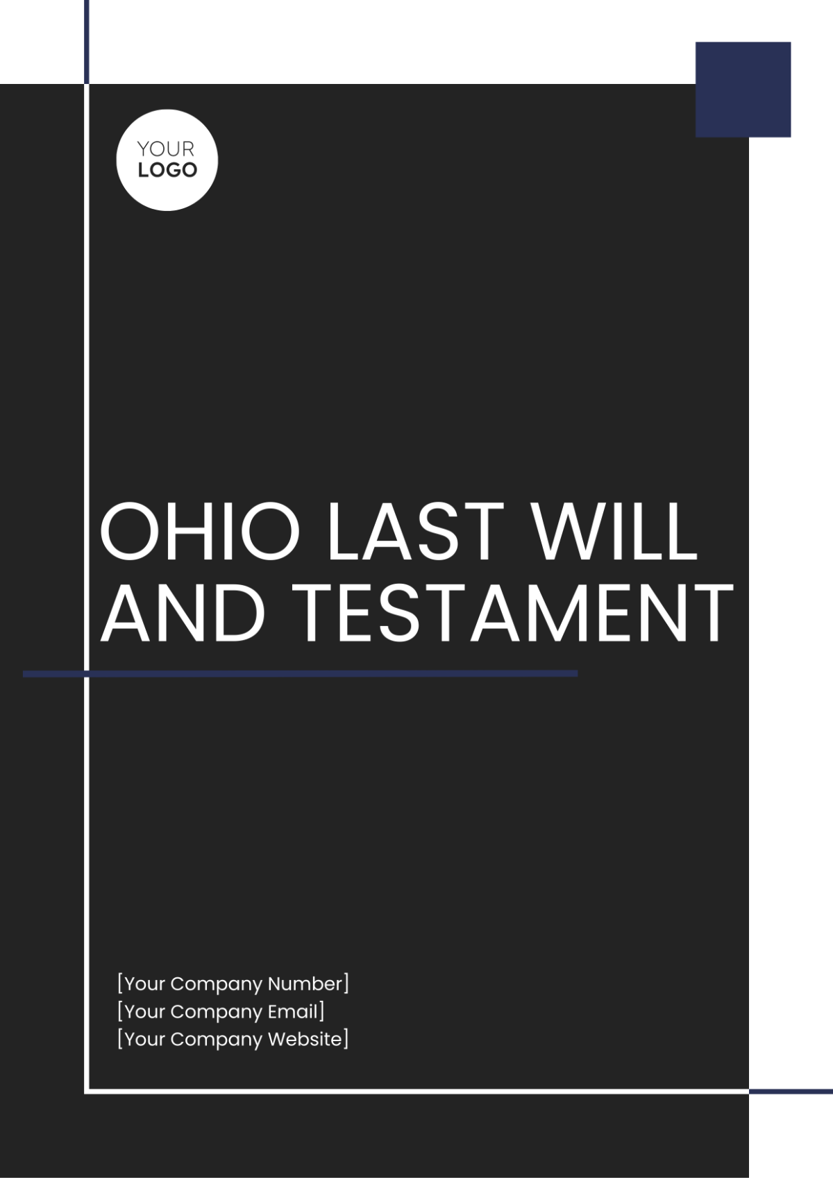 Ohio Last Will and Testament Template