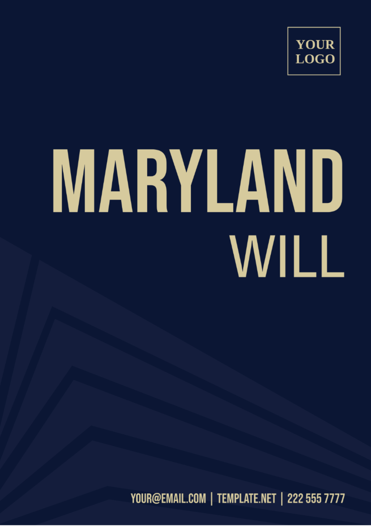 Maryland Will Template