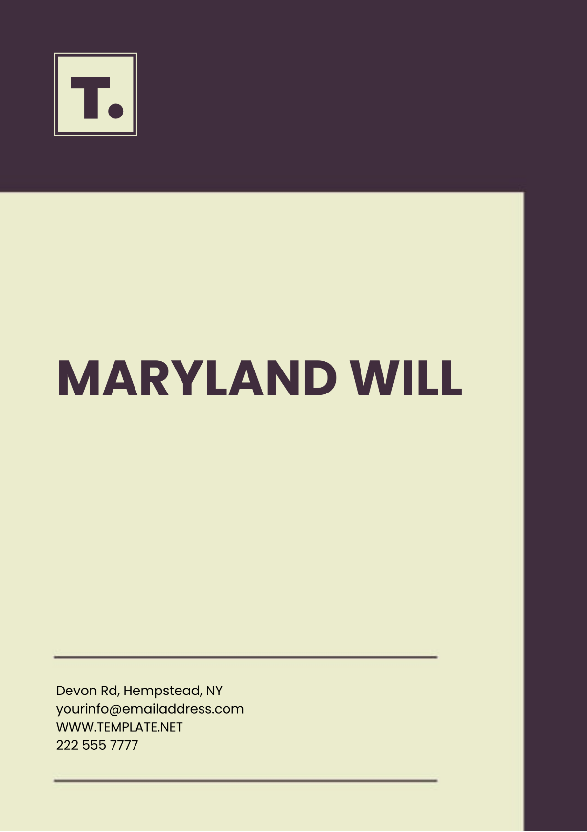 Maryland Will Template - Edit Online & Download