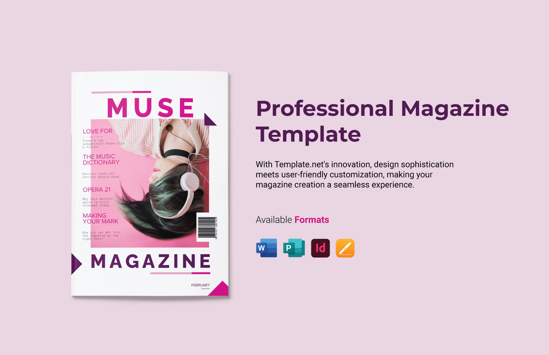 Professional Magazine Template in Word, Apple Pages, Publisher, InDesign