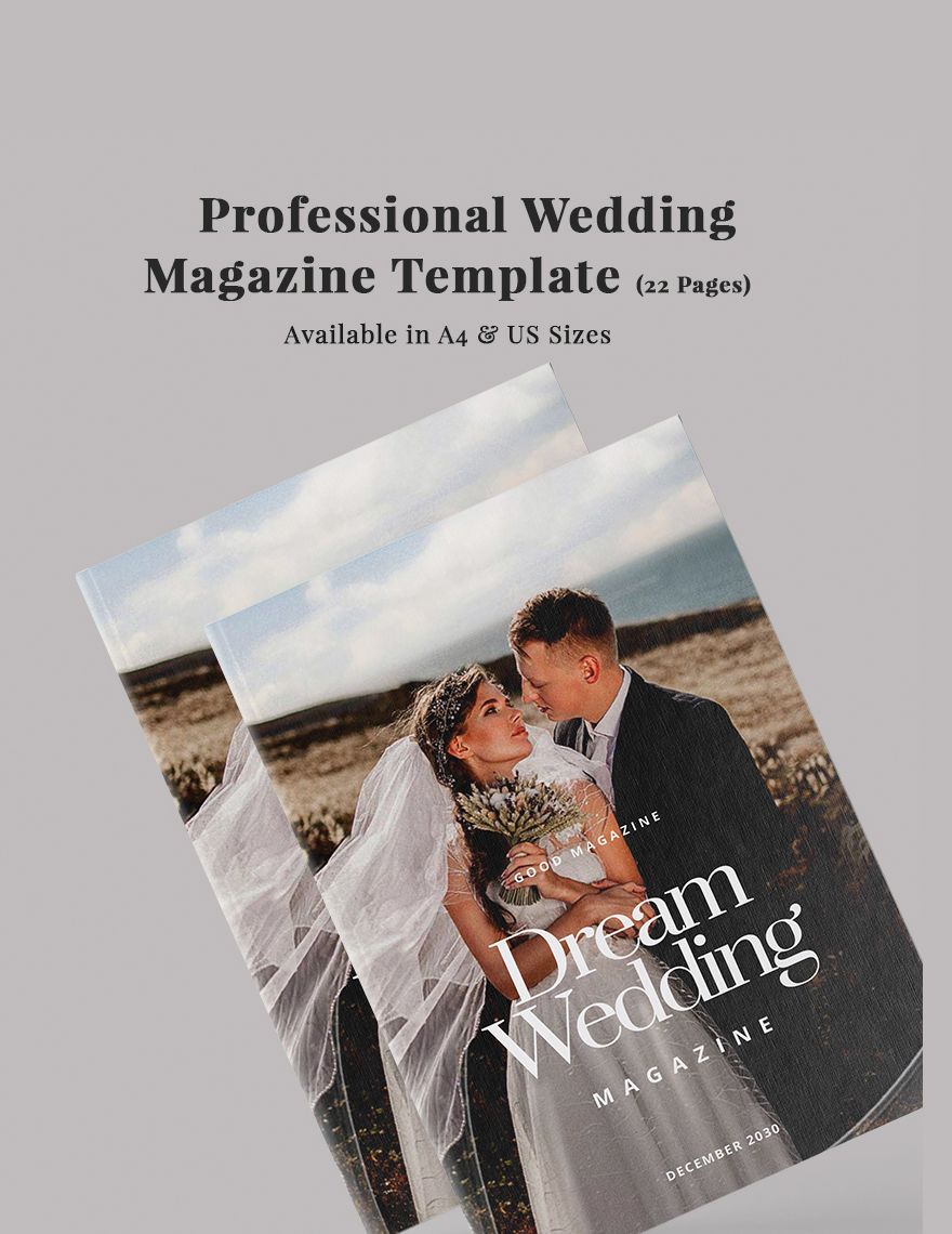 Professional Wedding Magazine Template