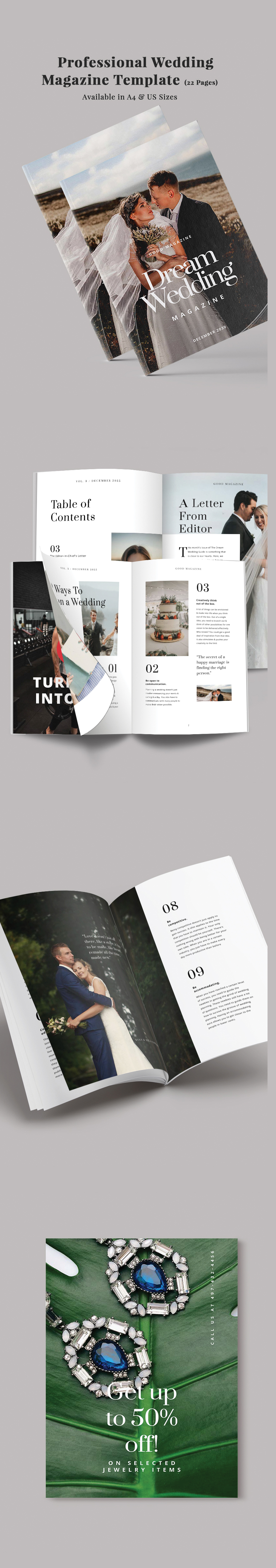 Professional Wedding Magazine Template Professional Wedding Magazine Template