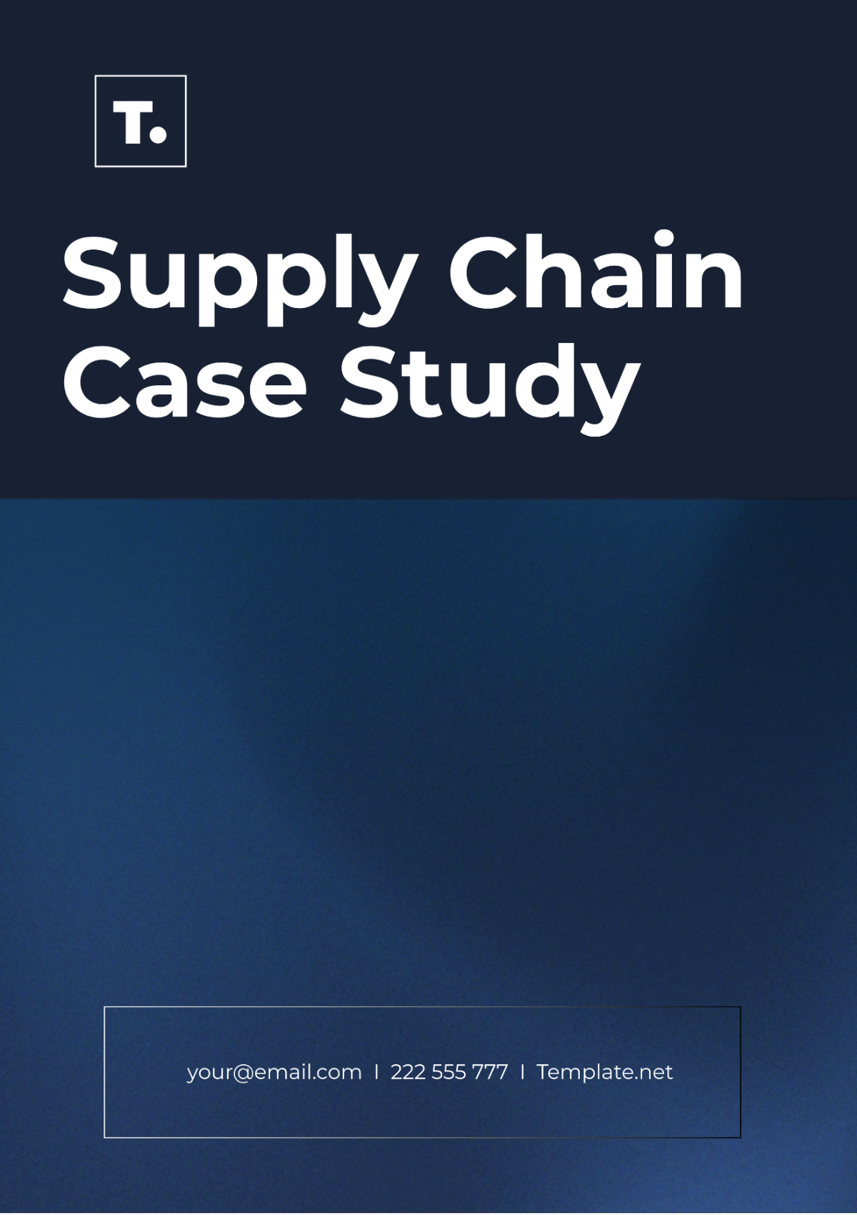 Supply Chain Case Study Template
