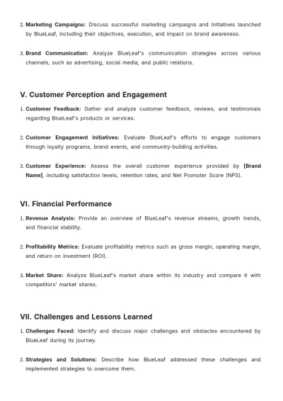 Free Brand Case Study Template to Edit Online