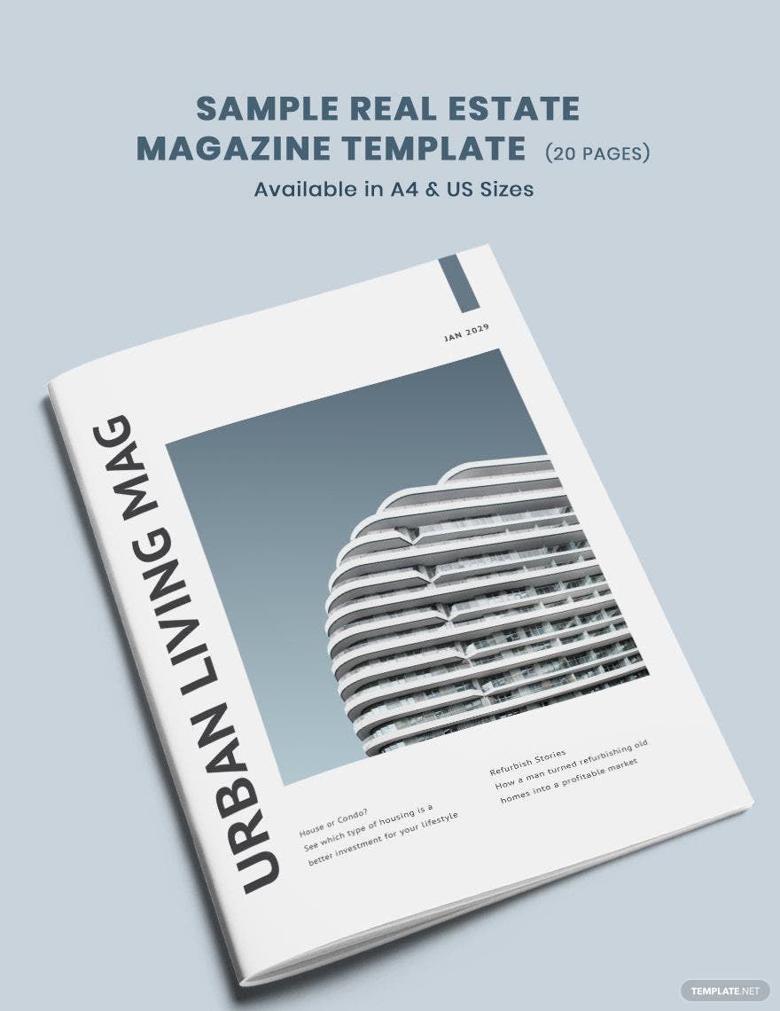 Sample Real Estate Magazine Template
