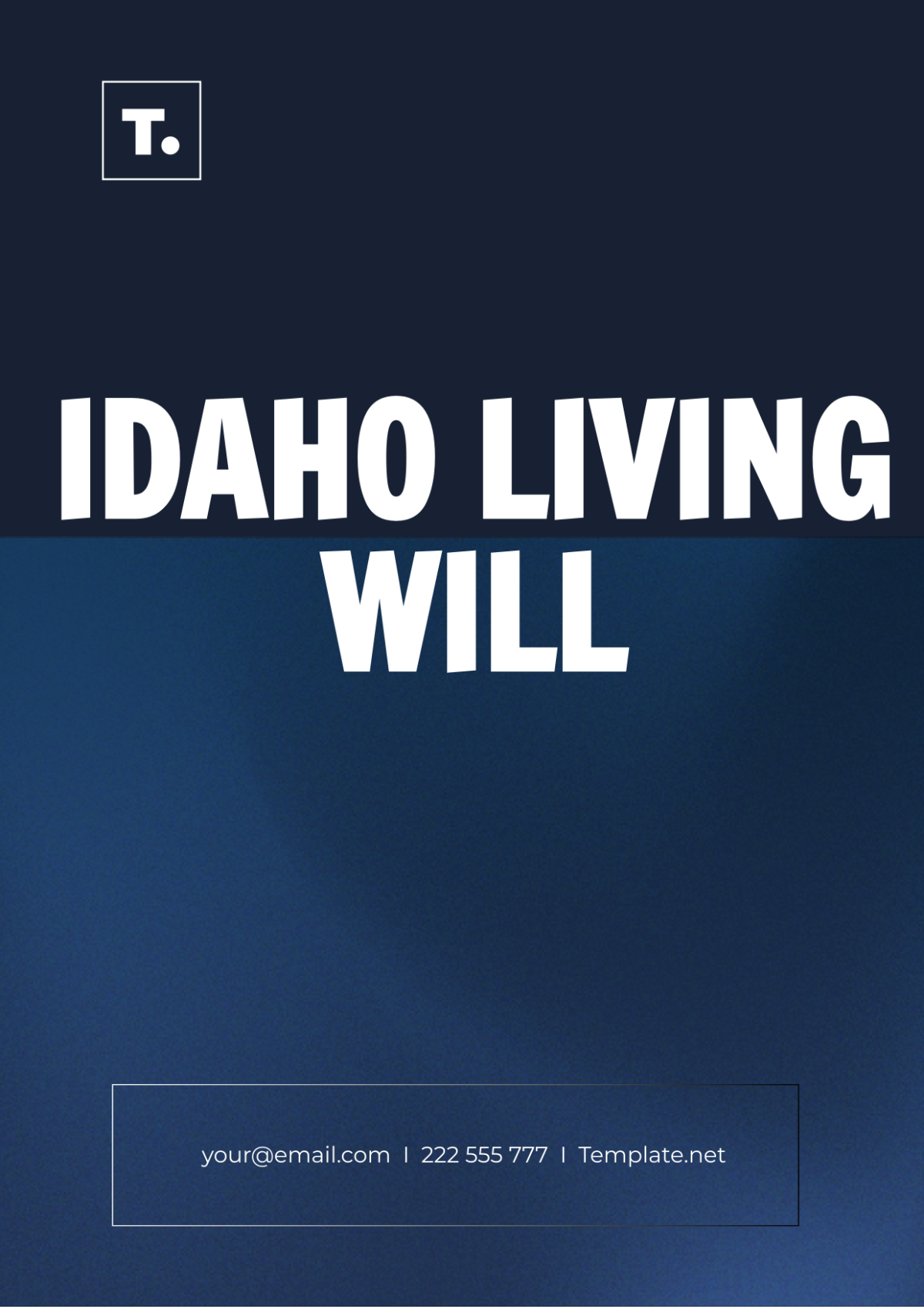 Idaho Living Will Template