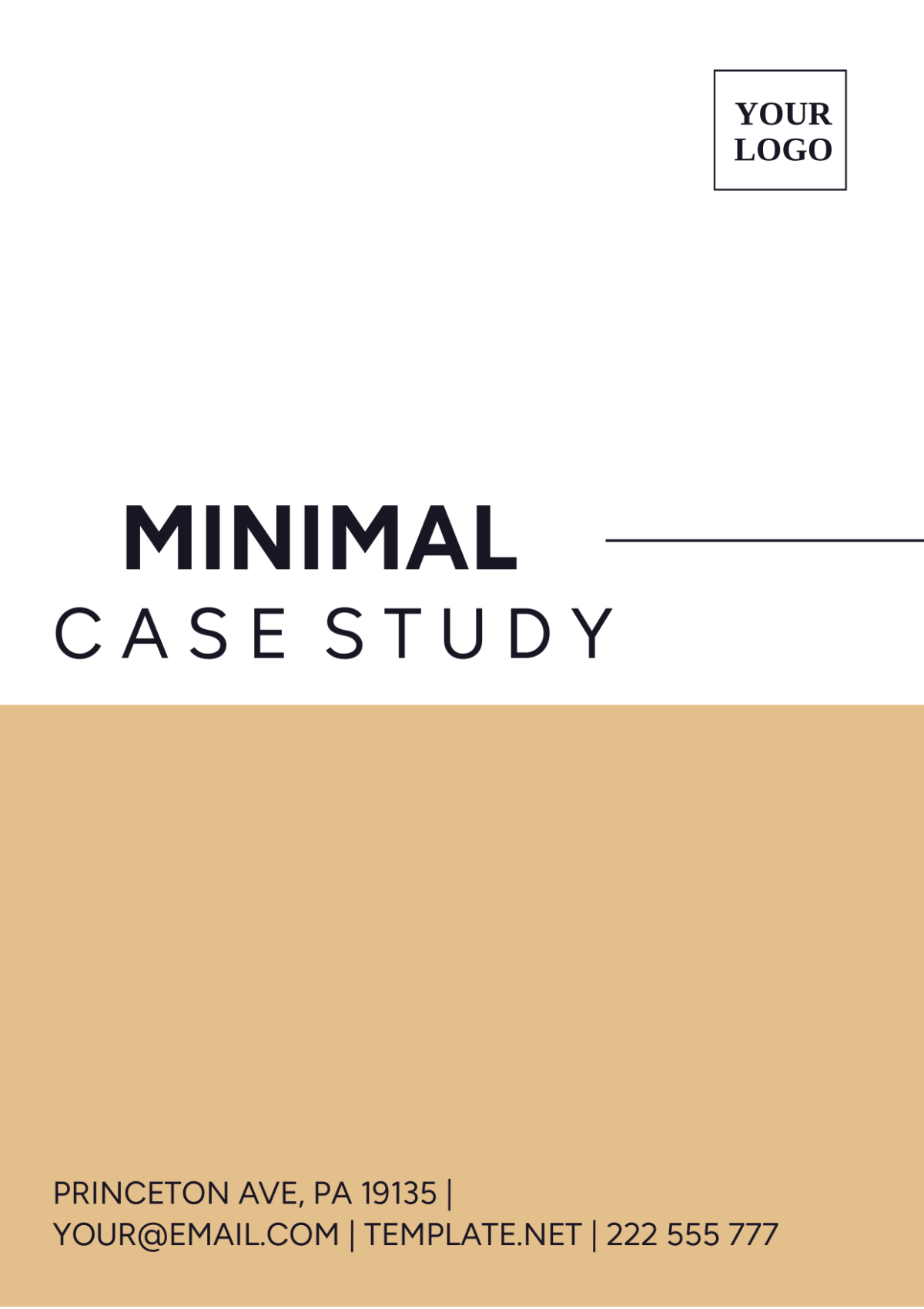 Free Minimal Case Study Template