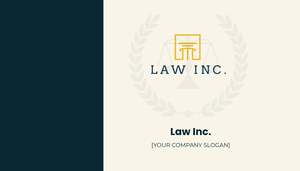 Free Law Firm Corporate Law Attorney Business Card Template to Edit Online