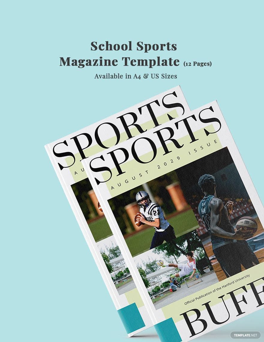 School Sports Magazine Template