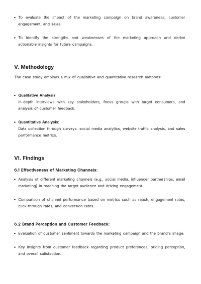 Free Fashion Marketing Case Study Template to Edit Online