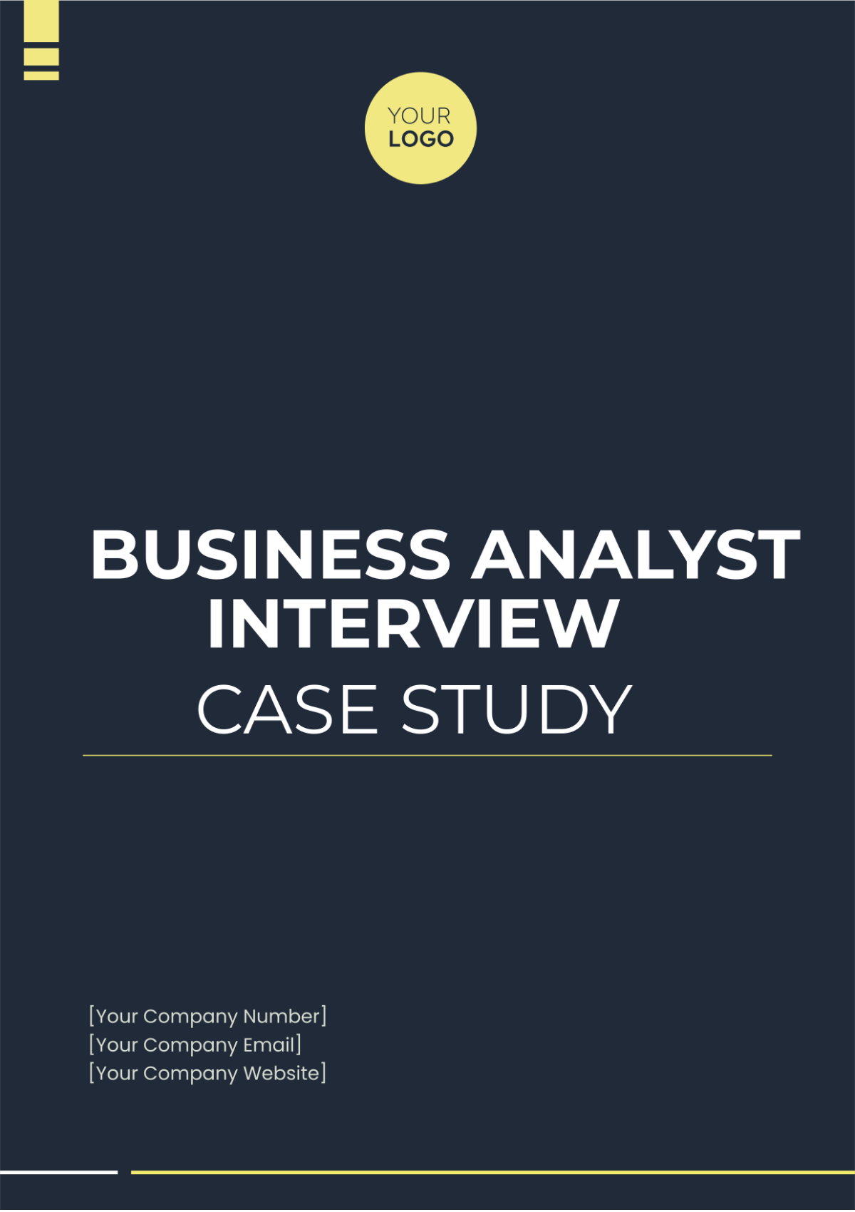 Business Analyst Interview Case Study Template
