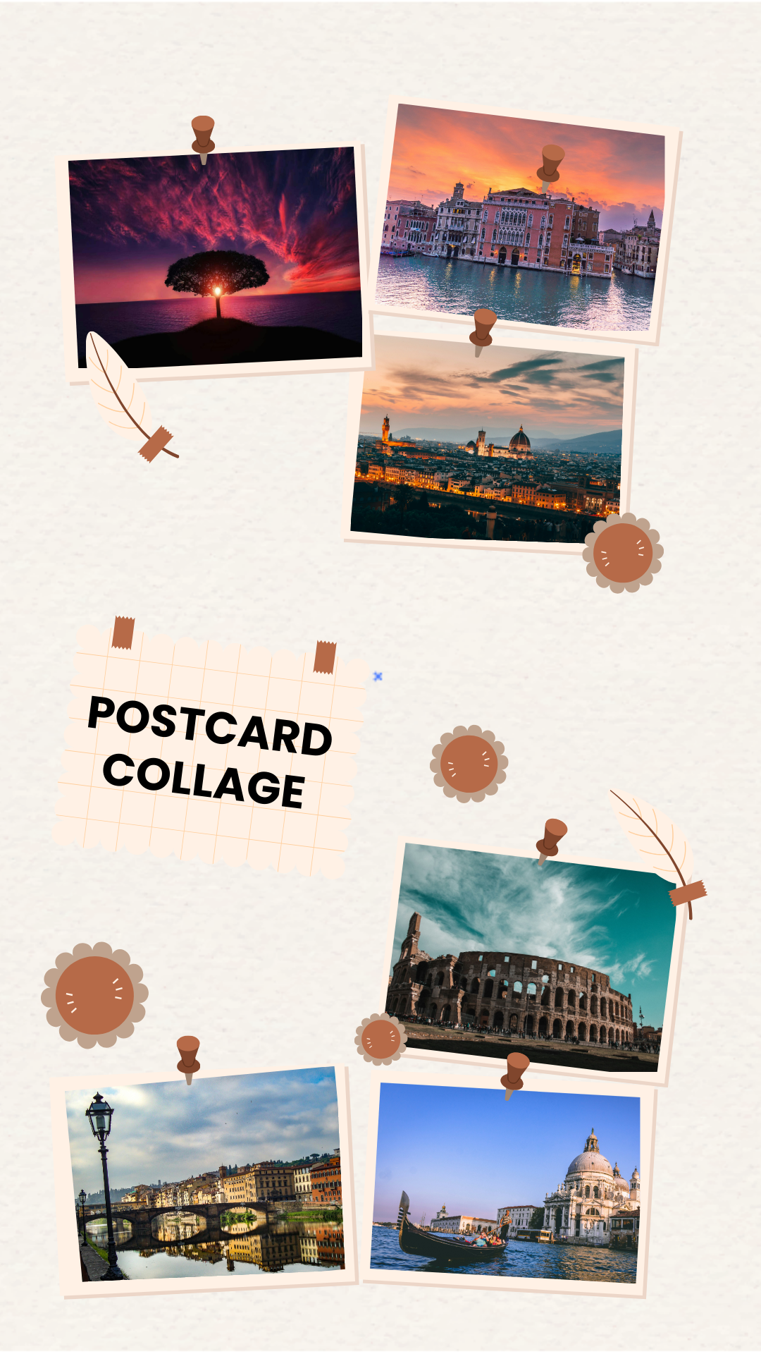 Postcard Collage Template