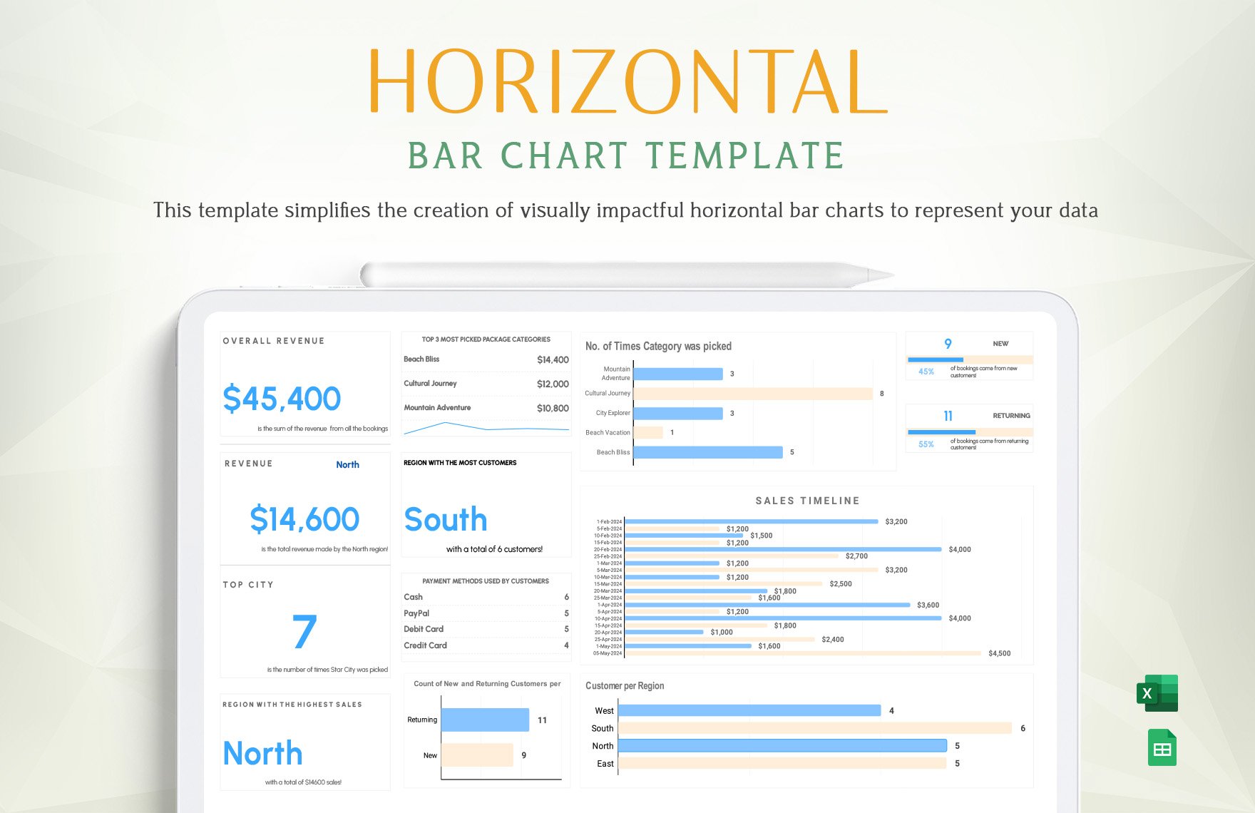 Horizontal Bar Chart Template
