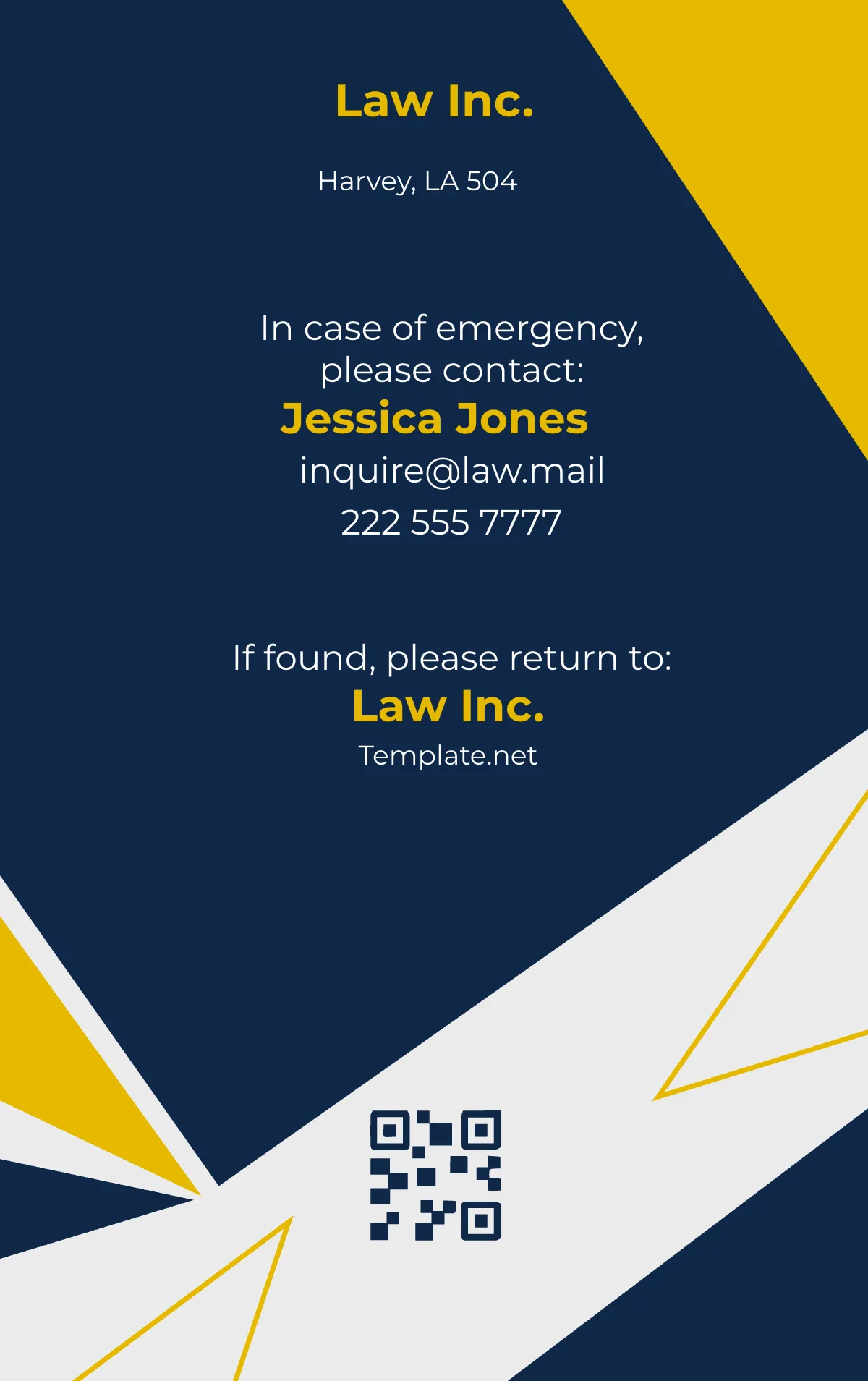 Free Law Firm Legal Researcher ID Card Template to Edit Online