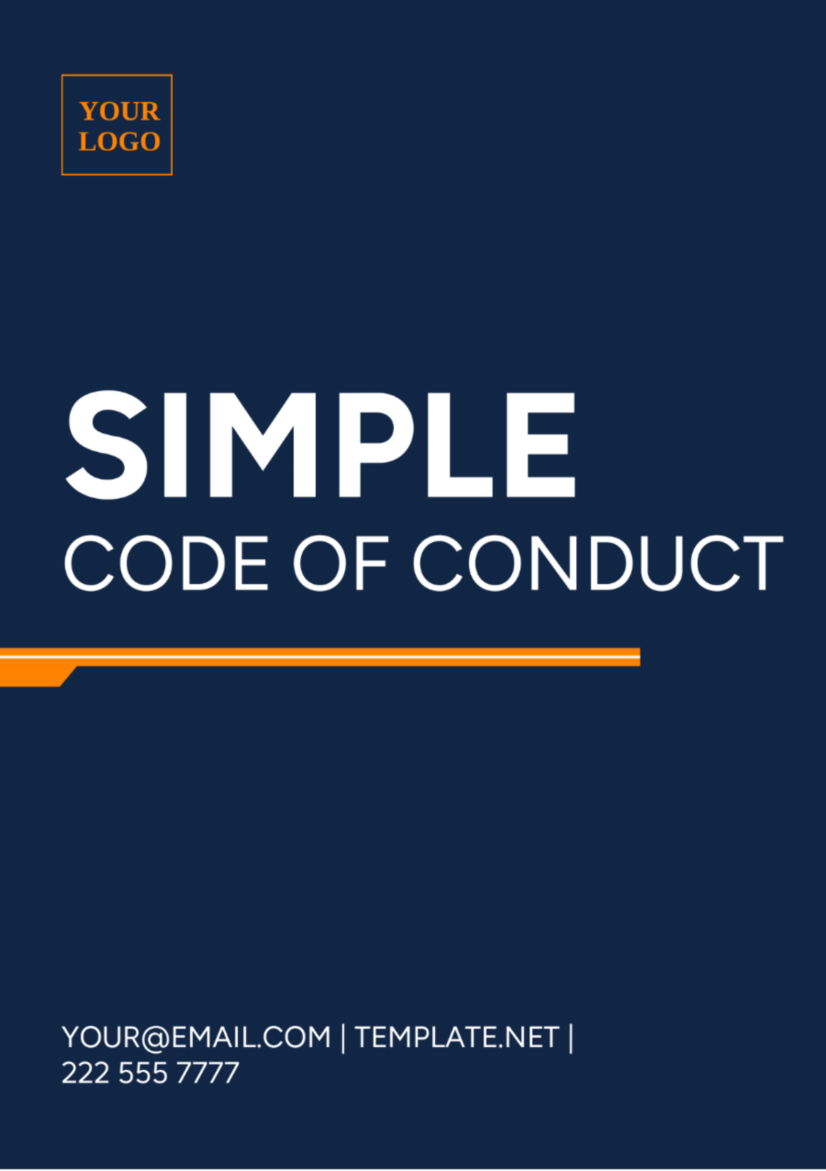 Simple Code of Conduct Template