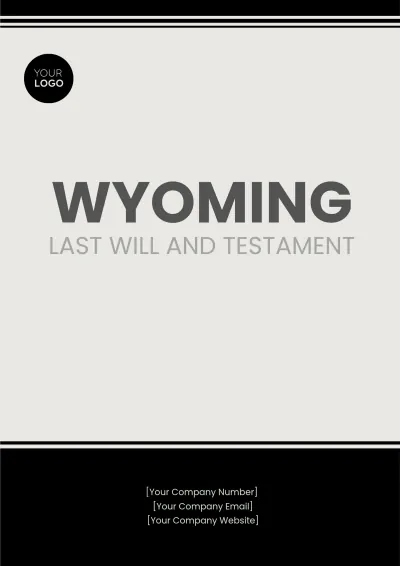 Free Wyoming Last Will and Testament Template to Edit Online