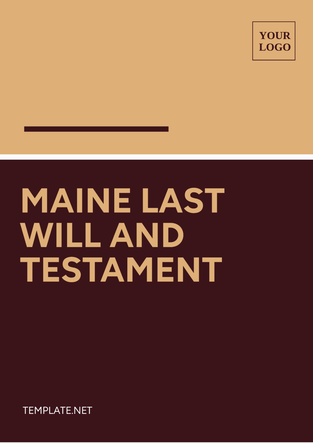 Maine Last Will and Testament Template