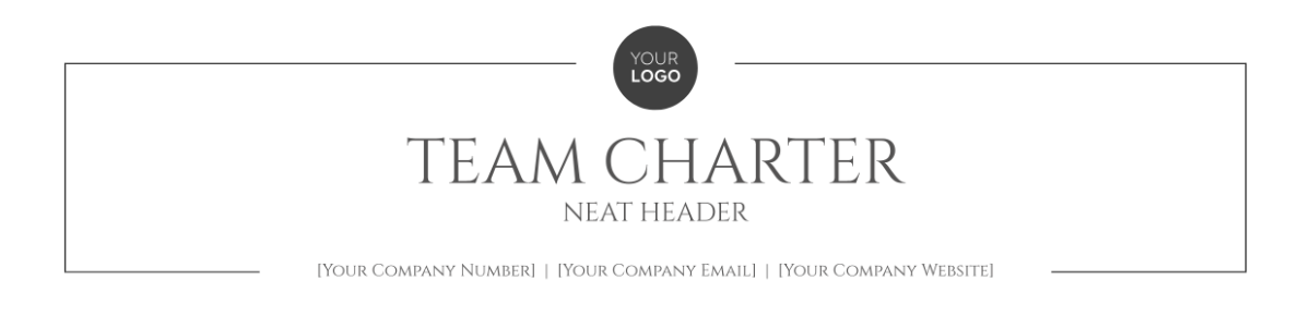 Team Charter Neat Header Template