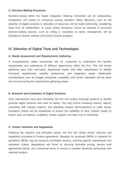 Free Law Firm Digital Integration Procedure Template to Edit Online