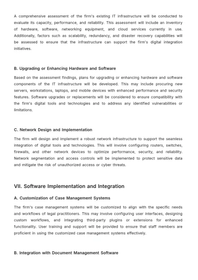 Free Law Firm Digital Integration Procedure Template to Edit Online