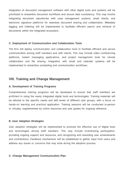 Free Law Firm Digital Integration Procedure Template to Edit Online