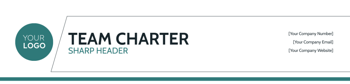 Team Charter Sharp Header Template